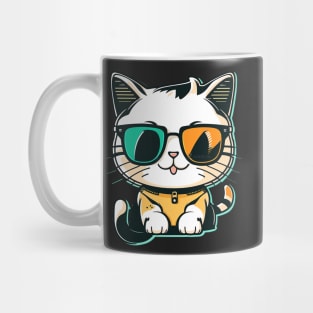 Cat wearing sunglasses cool Mug